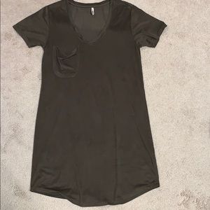 Z Supply brown suede t-shirt dress